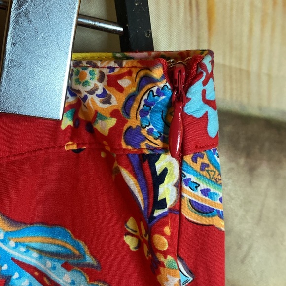 ❤️5 for $20❤️American Living Red Paisley Mini Skirt - Picture 3 of 3
